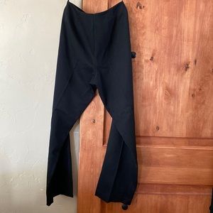 Black straight leg dress pants
